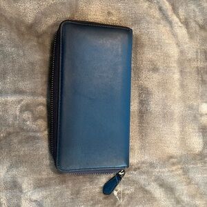 Coach Blue Leather Wallet